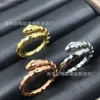 Y028 Luxury Jewelry Band Rings V High Edition Baojia Bone for Women Set Full Diamond Snake Plated With 18K Rose Gold Par Ring 2zyj