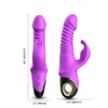 Sex Vibrates For Women Toys New Telescopic Rocking Rabbit Head Vibrator Magnetic Suction Charging Womens Fun Adult Products 231129