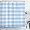 Shower Curtains Checkered Curtain Little Squares And Stripes Pastel Color Gingham Repeating Rows Vintage Tile Cloth Fabric Ba
