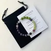 Strand Naturalny ametyst Bransoletka Jade Bangle Prehnite Biżuteria Kolorowa fluorowa leczenie bransoletki kobiety prezent urok urok urok