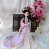 16 BJD Chinese Ancient Doll Hanfu Clothes Trailing Skirt Headdress Fairy Princess Drama Toys for Girls 240129