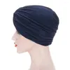 Roupas étnicas Twist Knot Mulheres Muçulmanas Hijab Chemo Cap Bonnet Chapéu Interno Turbante Câncer Perda de Cabelo Gorros Cor Sólida Headwrap Scarf