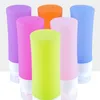 Storage Bottles 4pcs Silicone Travel Set 80ml Refillable Portable Empty Tube Bottle Containers With Locking Cap For Lotion