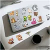 Adesivi per auto Adesivo impermeabile 50/100 pezzi Kawaii Simpatici animali domestici Animali per bambini Ragazze Stazionario Scrapbooking Skateboard Misto casuale Ca Dhosv