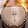 2024 Gold Key with Rhinestone Necklace for Women Necklace Fashion Key Collar Chain Female Jewelry