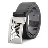 Belts Golf Club Belt Men's Leisure Sports Everything Handsome Simple Letters Youth White Smooth Buckle