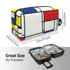 Cosmetic Bags Travel Piet Mondrian Minimalist De Stijl Toiletry Bag Fashion Modern Art Makeup Organizer Beauty Storage Dopp Kit Case