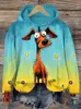 Komik Köpek Sweatshirt Hoodies Kadınlar İçin Sonbahar Uzun Kollu Kazak 3d Hayvan Baskı Kazak Moda Günlük Gevşek Kadın Giyim 240119