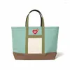 Сумки для покупок ЧЕЛОВЕЧЕСКАЯ СУМКА WAG MULTI COLOR TOTE BAG Цветные блоки в форме сердца на плечо