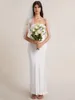 Casual Dresses Backless Cut Out Long Women Solid Color Strapless Bodycon Dress Wedding Party Sexy Elegant Female Summer