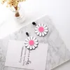 Stud Earrings Acrylic Big Daisy Flower For Women Girls Fashion Korean Chic Ear Jewelry Brincos Oorbellen Gift XE352