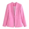 Taop za wczesna wiosna Produkt Womens Moda i temperament Slim Fit Suit Płaszcz Małe podnośniki Zestaw 240127