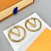 Luxury Stud Big Gold Hoop Earring For Lady Women Orrous Girls Ear Studs Set Designer Jewelry Earring Valentine's Day Gift Engagement for Bride With Original Present Box