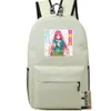 Akashiya Moka Rucksack Rosario to Vampire Tagesrucksack Rosa Vam Schultasche Cartoon Print Rucksack Sportschultasche Outdoor-Tagesrucksack