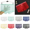 Underpants Men Sexy Transparent Boxers Summer Thin Mesh Underwear Breathable Seamless Panties Male Mid-rise Ice Silk Briefs