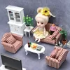 1 12 Mini Cute Dolls Sofa Pillows Set Simulation Dollhouse Furniture Toys Miniature Doll House Accessories Children Toys Gift 240202