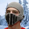 ベレットニット帽子暖かい快適な冬キャップファンシードレスカジュアルなニットスキーホリデーフィッシング旅行スノーボードのためにひげ