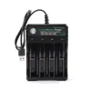 Chargeurs Chargeur de batterie au lithium avec USB 4 3 2 1 Slots de charge pour 26650 18490 18350 Batteries rechargeables Smart Inteligent 6 DRO DHPNB