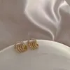 Висячие серьги DAVINI, корейские модные кольца, круглые блестящие минималистичные золотые круглые серьги-капли для женщин и девочек, ювелирные изделия MG360