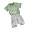 Clothing Sets Honganda 2Pcs Born Baby Boy Summer Outfit Set Short Sleeve Auntie S Little Man T-shirt Tops With Casual Shorts Clothes