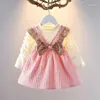 Mädchen Kleider Kinder Für Mädchen Frühling Herbst Kleid Kind Baby Süße Prinzessin Infant Mode Mesh Schmetterling