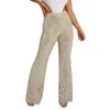 Pantalones de mujer Primavera Casual Cintura alta Slim Fit Yoga adelgazante para mujeres con vestido de bolsillos