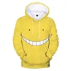 Herrtröjor mode tröjor anime mord klassrum män kvinnor trendiga pojkar flickor streetwear toppar korosensei kläder