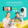 Caméra de sécurité sans fil WiFi panoramique inclinaison 3.6mm surveillance infrarouge maison bébé moniteur Audio bidirectionnel ICSEE télécommande