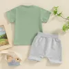 Clothing Sets Honganda 2Pcs Born Baby Boy Summer Outfit Set Short Sleeve Auntie S Little Man T-shirt Tops With Casual Shorts Clothes