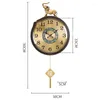 Orologi da parete Orologio vintage di lusso Silenzioso digitale in metallo rotondo dorato Moda Reloj Pared Decorativo Articoli per la decorazione della casa