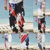 Pantalons pour hommes Hommes Drapeau américain Patriotique pour le 4 juillet Hippie Harem Baggy Pottery Slipper Power M Vêtements Garçon d'intérieur