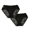 Women's Panties SuyaDream 2pcs/lot Women Lace Natural Silk Sexy Beriefs Low Rise Underwear Nude Pink Everyday