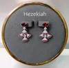 Hezekiah S925 Sterling Silver Fan Earrings高品質の貴族の気質女性イヤリング