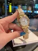 dag Zhi gouden horloge met diamant prachtige elegante automatische mechanische horloge diameter 31 dameshorloge