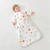 Saco de dormir para bebê algodão puro wearable cobertor sleepsack menino menina roupas bebê kick-proof colcha 0-24 meses cordeiro para baixo sono 240122