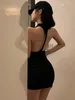 Abiti casual WOMENGAGA Ragazze Halter Neck Vest Tank Mini Dress Estate delle donne Sexy Stretto Grande Backless Coreano Donna Top K5ZE
