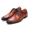 Dress Shoes Oxford Men's Leather British Cowhide Handwork A Business For Men