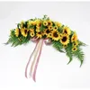 Fleurs décoratives 29 pouces artificielle Swag fleur guirlande arc couronne pièce maîtresse pour porte d'entrée mariage toile de fond décoration de jardin