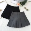 Jupes Vintage Gris Jupe Plissée Femmes Kawaii Taille Haute Mini Coréen Mode Uniforme Scolaire Harajuku Streetwear Printemps