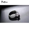 Обручальные кольца 2 шт./компл. кольцо с кубическим цирконом, стерлинговое серебро 925 пробы, обручальный комплект для женщин, свадебные украшения, подарок