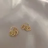Висячие серьги DAVINI, корейские модные кольца, круглые блестящие минималистичные золотые круглые серьги-капли для женщин и девочек, ювелирные изделия MG360