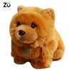 High Quality Cute Fluffy Animal Chow Dog Plush Toy Lovely Pet Puppy Dolls For Your Little One Girl Boy Birthday Gift 240119