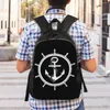 Sac à dos Ancre nautique Voyage Femmes Hommes École Ordinateur Bookbag Marine College Student Daypack Sacs