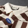 Zomer Mannen Gestreepte Poloshirts Met Korte Mouwen Preppy Stijl Streetwear Mode Mannelijke Kleding Basic Casual Losse Veelzijdige Tops 240202