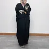 民族服F362abayaドバイ贅沢イスラム教徒の女性バットスリーブ七面鳥の祈り控えめなドレス女性のためのヒジャーブカフタンラムダン着物ローブ