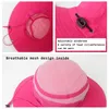 Summer UV Protection Sun Hat Unisex Breattable Mesh Fisherman Hats Travel Multifunktion Portable and Foldbar Big Brim Beach Cap 240127