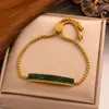 Grünes Diamant-Zugarmband für Damen 2024, neues einzigartiges Designer-Stil, abnehmbares Kunsthandwerk