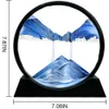 Творческий движущийся песок художественная роспись круглый стеклянный орнамент 3D глубокий морской пейзаж зыбучие пески песочные часы течет домашний декор подарки 240122