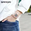 Wristwatches SANDA 2024 Sell Waterproof Digital Watch Unique Transparent Resin Strap Multifunctional Men Wristwatch Relogio 2009