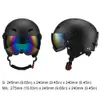 Capa protetora de esqui à prova de vento capacete de esqui com óculos esportes ao ar livre neve para mulheres homens criança skate snowboard 240124
